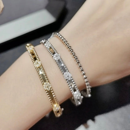 ¡®Moco¡¯CLOVER BRACELET 4MM DIAMONDS