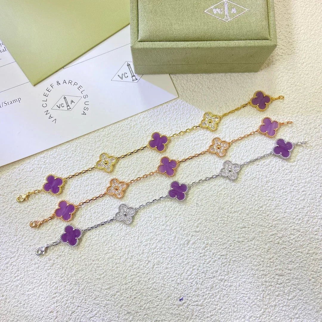 [Moco]New  CLOVER 5 MOTIF VIOLET BRACELET COLLECTION
