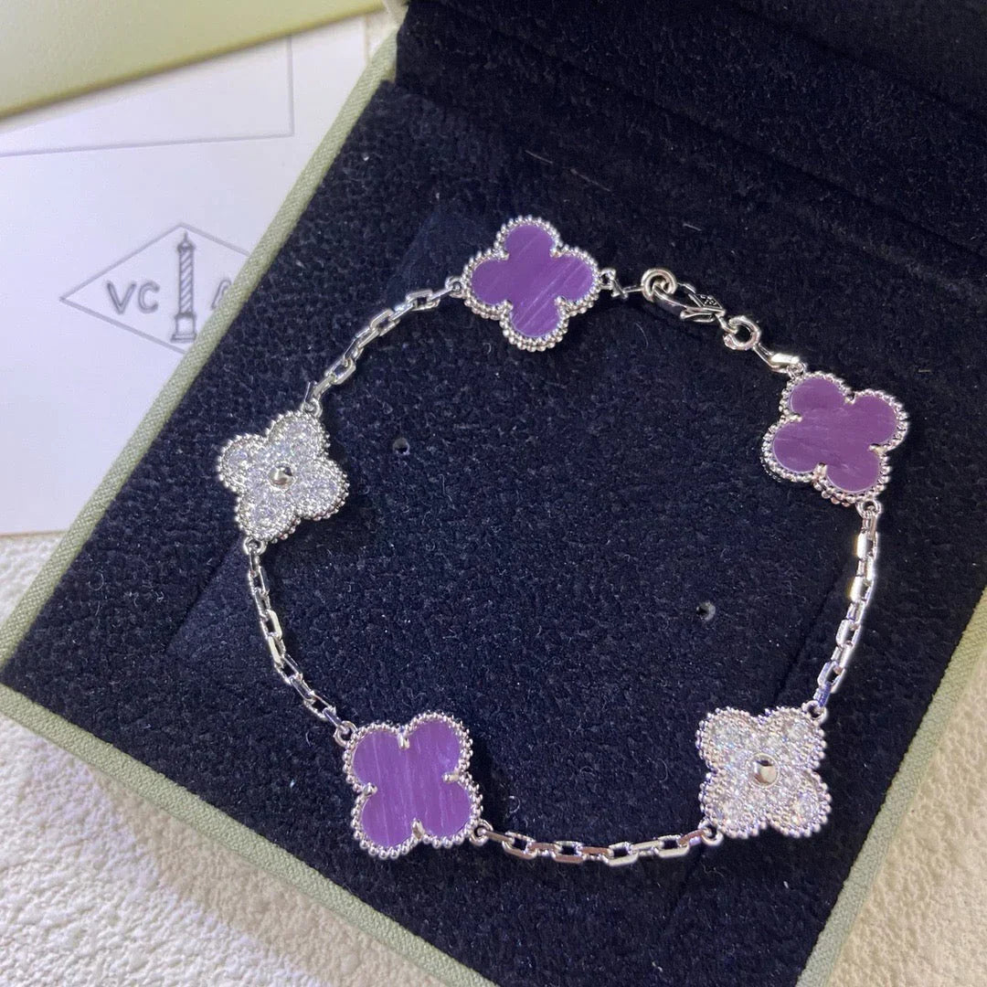 [Moco]New  CLOVER 5 MOTIF VIOLET BRACELET COLLECTION