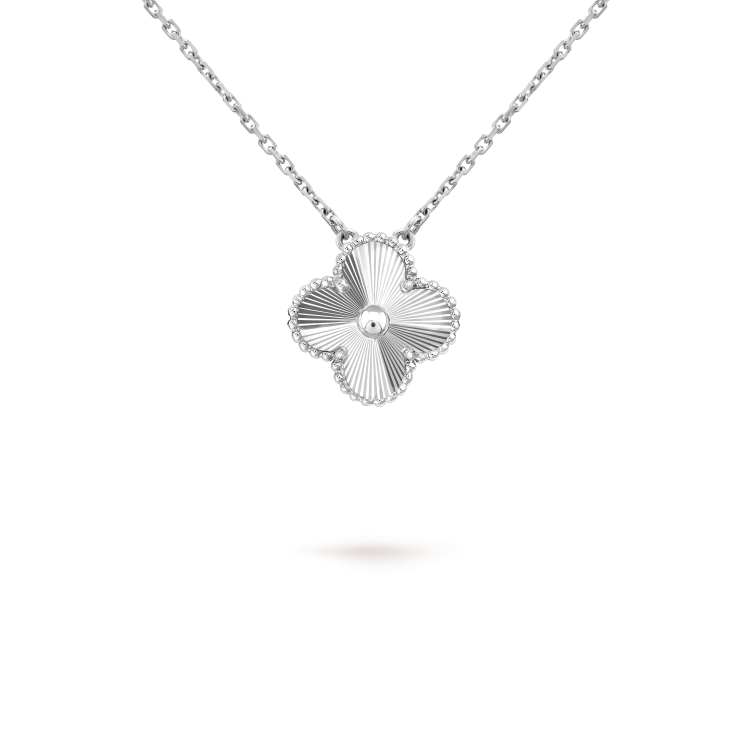 ¡®Moco¡¯CLOVER 15MM LASER NECKLACE SILVER