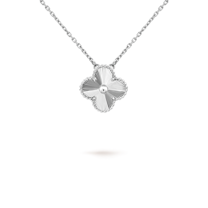 ¡®Moco¡¯CLOVER 15MM LASER NECKLACE SILVER