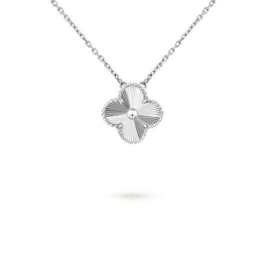 ¡®Moco¡¯CLOVER 15MM LASER NECKLACE SILVER