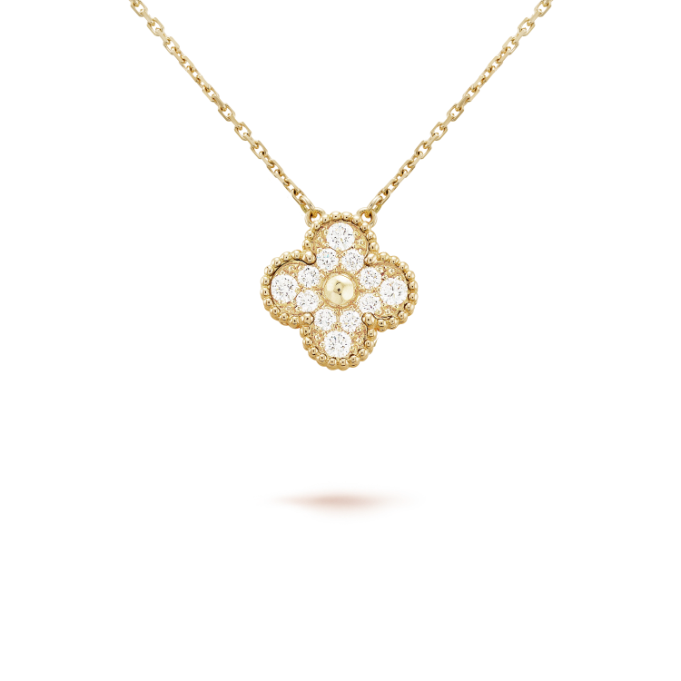 ¡®Moco¡¯CLOVER 15MM DIAMOND SINGLE FLOWER NECKLACE