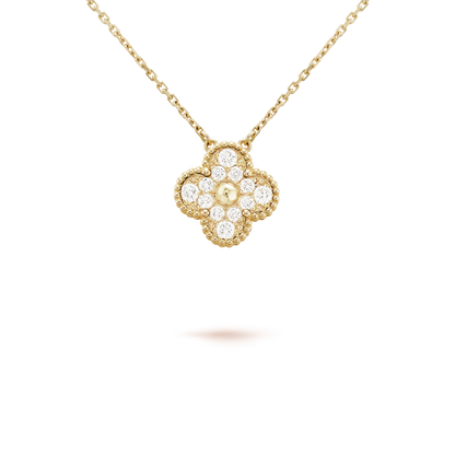 ¡®Moco¡¯CLOVER 15MM DIAMOND SINGLE FLOWER NECKLACE