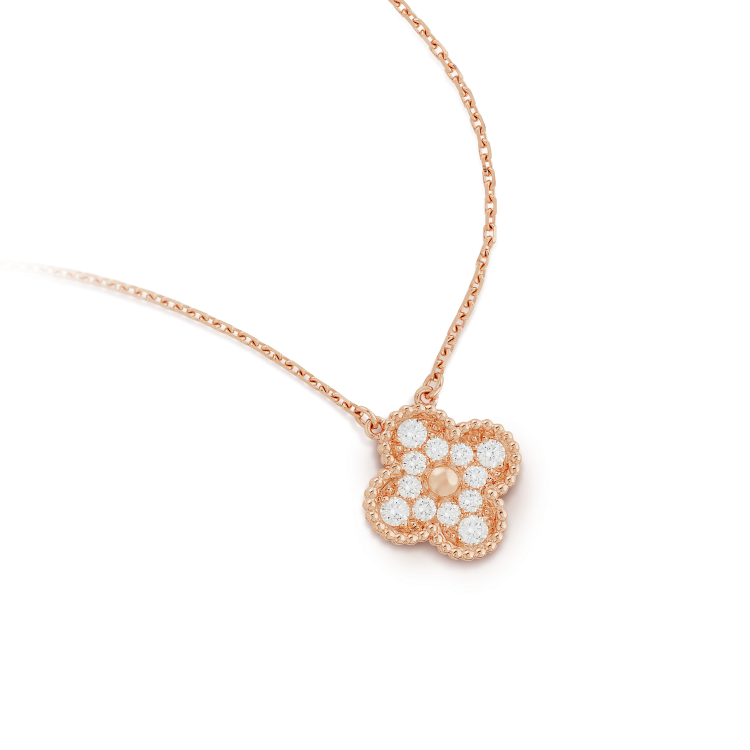 ¡®Moco¡¯CLOVER 15MM DIAMOND SINGLE FLOWER NECKLACE