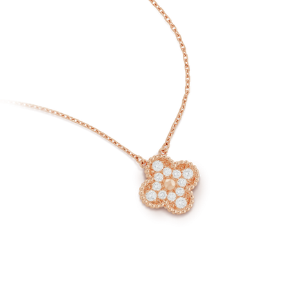 ¡®Moco¡¯CLOVER 15MM DIAMOND SINGLE FLOWER NECKLACE