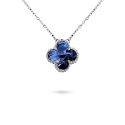 ¡®Moco¡¯CLOVER 15MM PIETERSITE NECKLACE SILVER