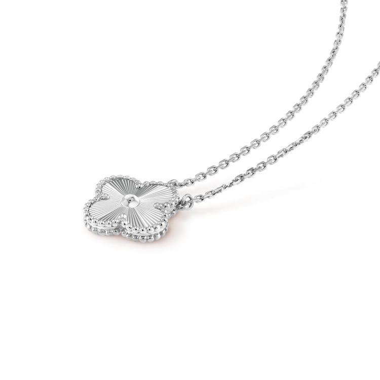 ¡®Moco¡¯CLOVER 15MM LASER NECKLACE SILVER