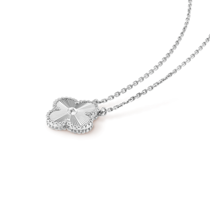¡®Moco¡¯CLOVER 15MM LASER NECKLACE SILVER