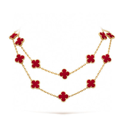 ¡®Moco¡¯CLOVER 20 MOTIFS CARNELIAN NECKLACE