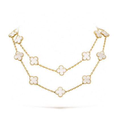 ¡®Moco¡¯CLOVER 20 MOTIFS WHITE MOP NECKLACE