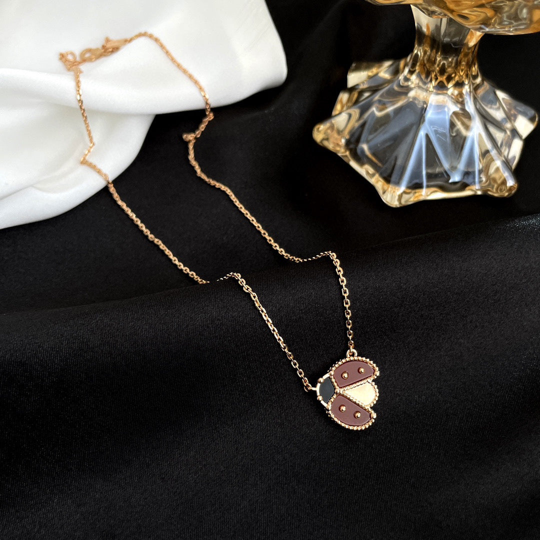 ¡®Moco¡¯LUCKY  CARNELIANS LADYBUG NECKLACE