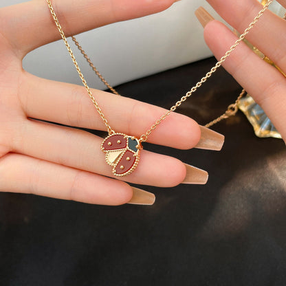 ¡®Moco¡¯LUCKY  CARNELIANS LADYBUG NECKLACE