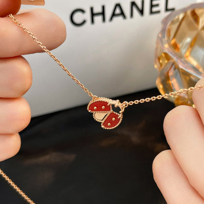 ¡®Moco¡¯LUCKY  CARNELIANS LADYBUG NECKLACE