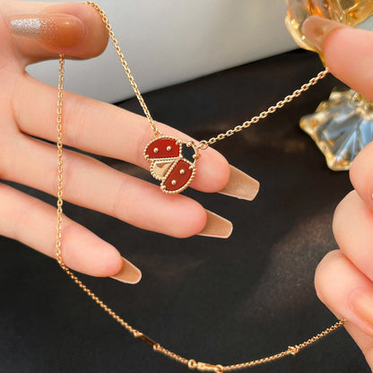 ¡®Moco¡¯LUCKY  CARNELIANS LADYBUG NECKLACE
