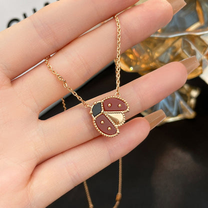 ¡®Moco¡¯LUCKY  CARNELIANS LADYBUG NECKLACE