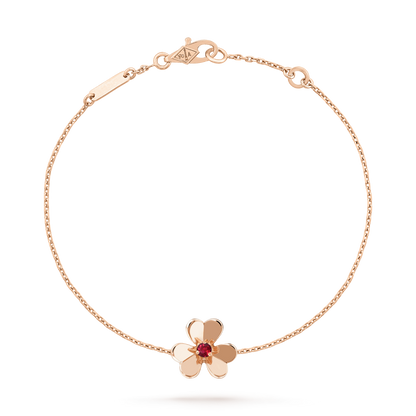 ¡®Moco¡¯FRIVOLE GOLD FLOWER PINK MALACHITE BRACELET