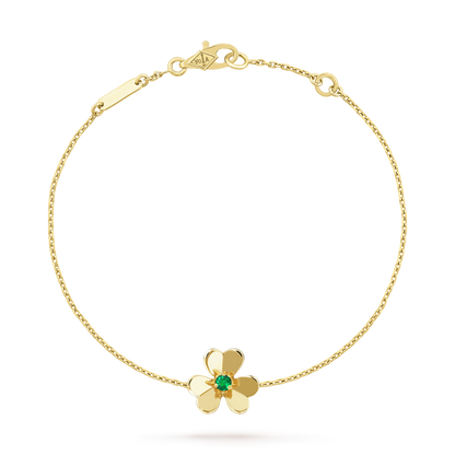 ¡®Moco¡¯FRIVOLE GOLD FLOWER PINK MALACHITE BRACELET