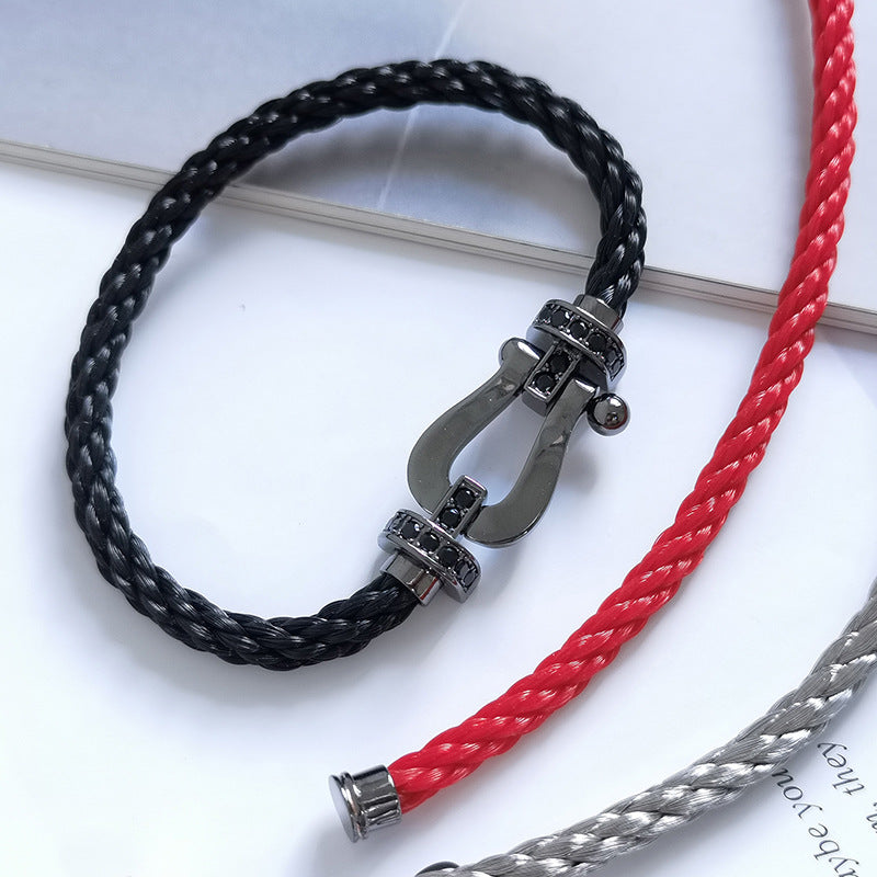 ¡®Moco¡¯FORCE LARGE SERIES HORSESHOE BLACK SAMURAI BRACELET