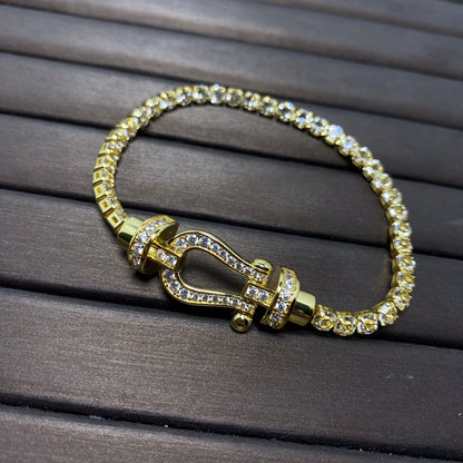¡®Moco¡¯FORCE  HORSESHOE  DIAMOND TENNIS BRACELET