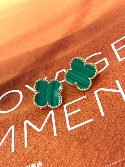 [Moco] CLOVER LARGE (20mm) 1 MOTIFS GREENER MOP STUD EARRINGS