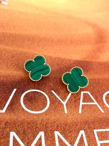 [Moco] CLOVER LARGE (20mm) 1 MOTIFS GREENER MOP STUD EARRINGS