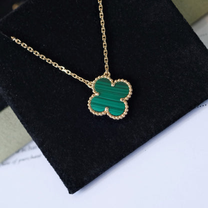 ¡®Moco¡¯CLOVER 15MM MALACHITE SINGLE FLOWER  NECKLACE