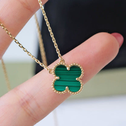 ¡®Moco¡¯CLOVER 15MM MALACHITE SINGLE FLOWER  NECKLACE
