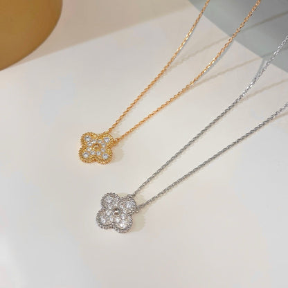 ¡®Moco¡¯CLOVER 15MM DIAMOND SINGLE FLOWER NECKLACE