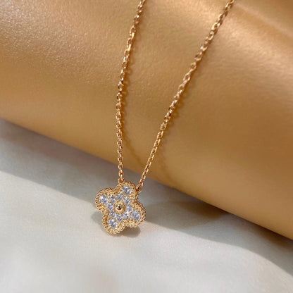 ¡®Moco¡¯CLOVER 15MM DIAMOND SINGLE FLOWER NECKLACE