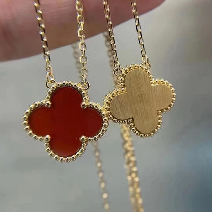 ¡®Moco¡¯CLOVER 15MM CARNELIAN SINGLE FLOWER NECKLACE