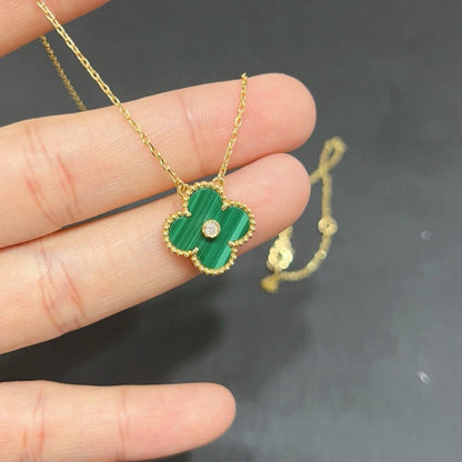 ¡®Moco¡¯CLOVER 15MM DIAMOND TURQUOISE NECKLACE
