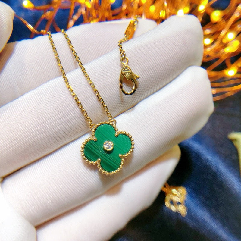¡®Moco¡¯CLOVER 15MM DIAMOND TURQUOISE NECKLACE
