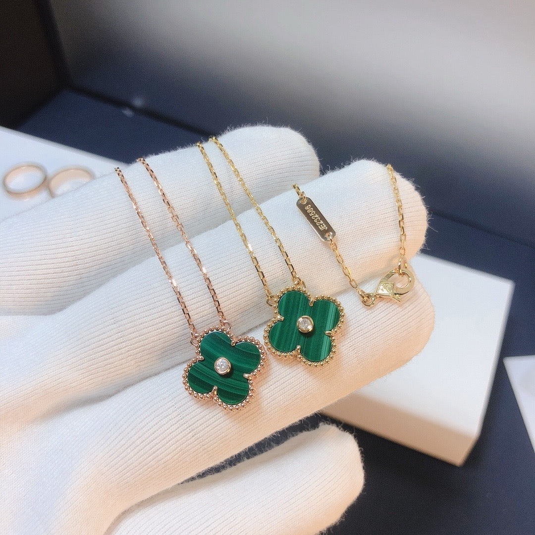 ¡®Moco¡¯CLOVER 15MM DIAMOND TURQUOISE NECKLACE