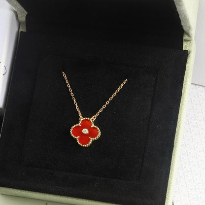 ¡®Moco¡¯CLOVER 15MM DIAMOND CARNELIAN NECKLACE