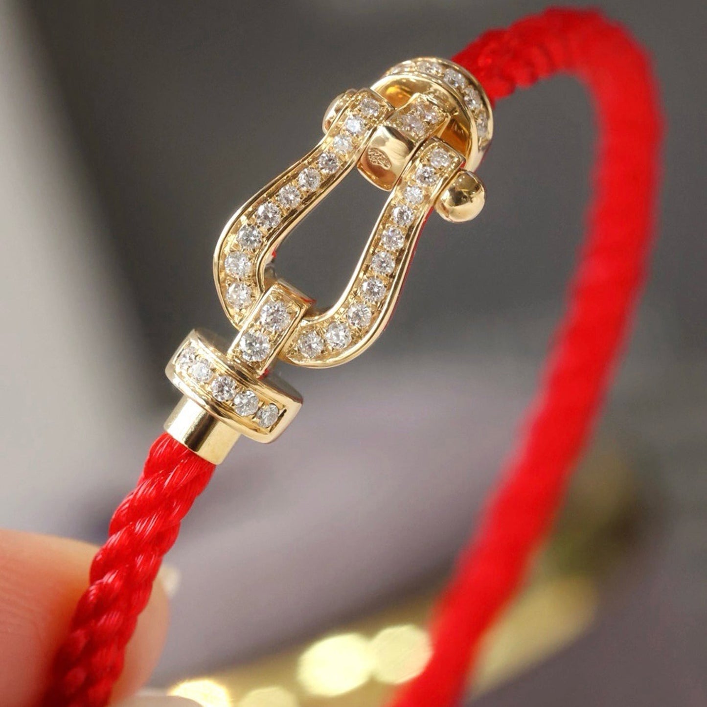 ¡®Moco¡¯FORCE LARGE HORSESHOE FULL DIAMOND BRACELET SILVER