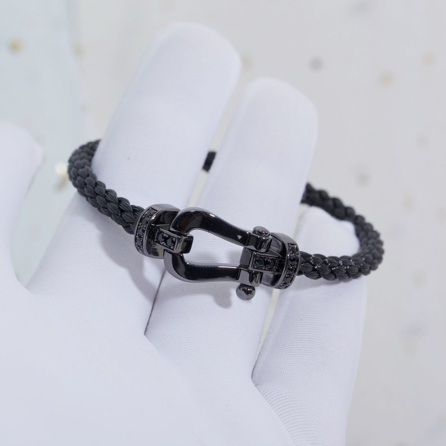 ¡®Moco¡¯FORCE LARGE SERIES HORSESHOE BLACK SAMURAI BRACELET