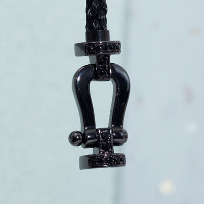 ¡®Moco¡¯FORCE LARGE SERIES HORSESHOE BLACK SAMURAI BRACELET
