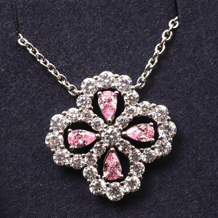 ¡®Moco¡¯LOOP NECKLACE FULL MOTIF DIAMOND 16MM MULTIPLE COLORS