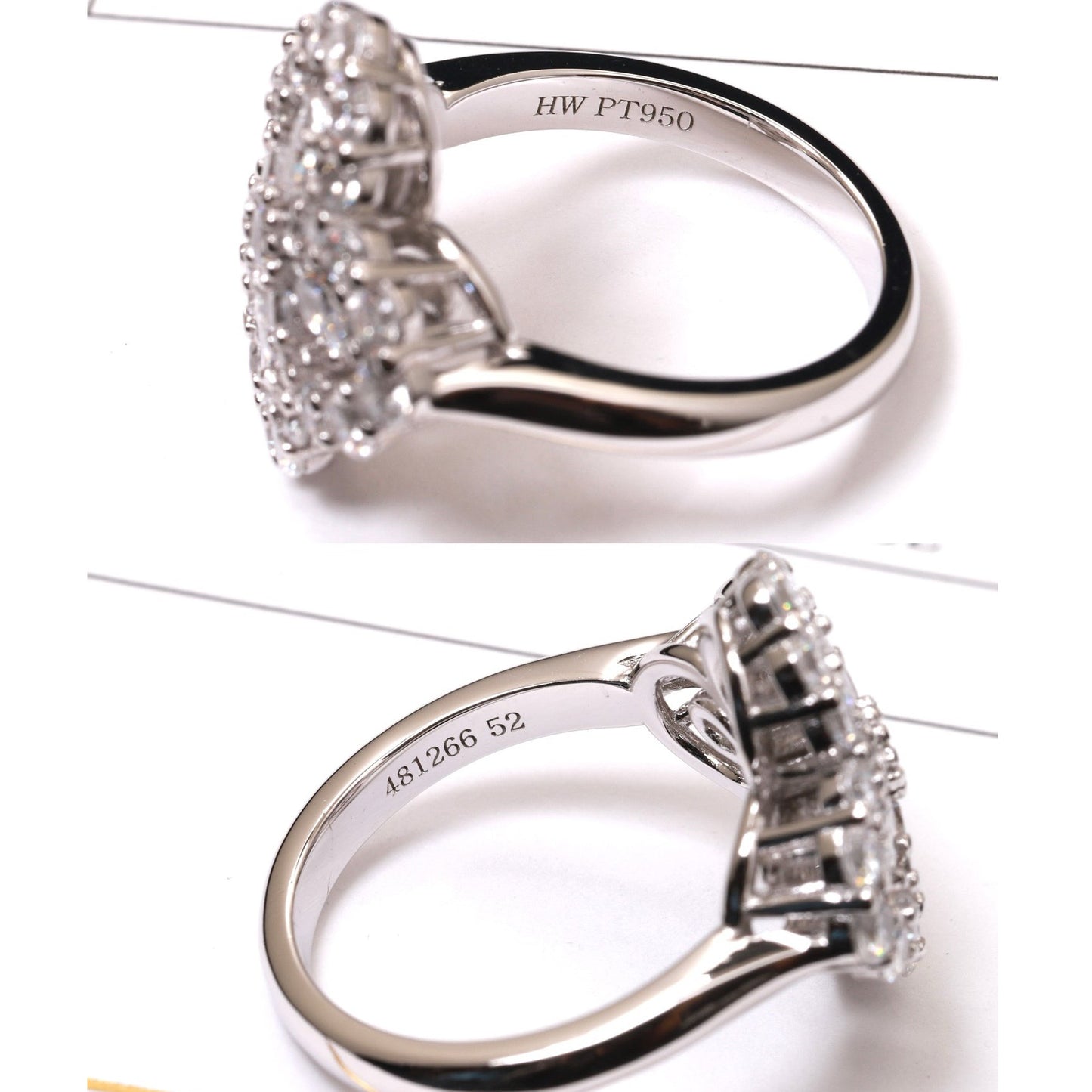 ¡®Moco¡¯LOOP RING FULL MOTIF DIAMOND 16MM SILVE