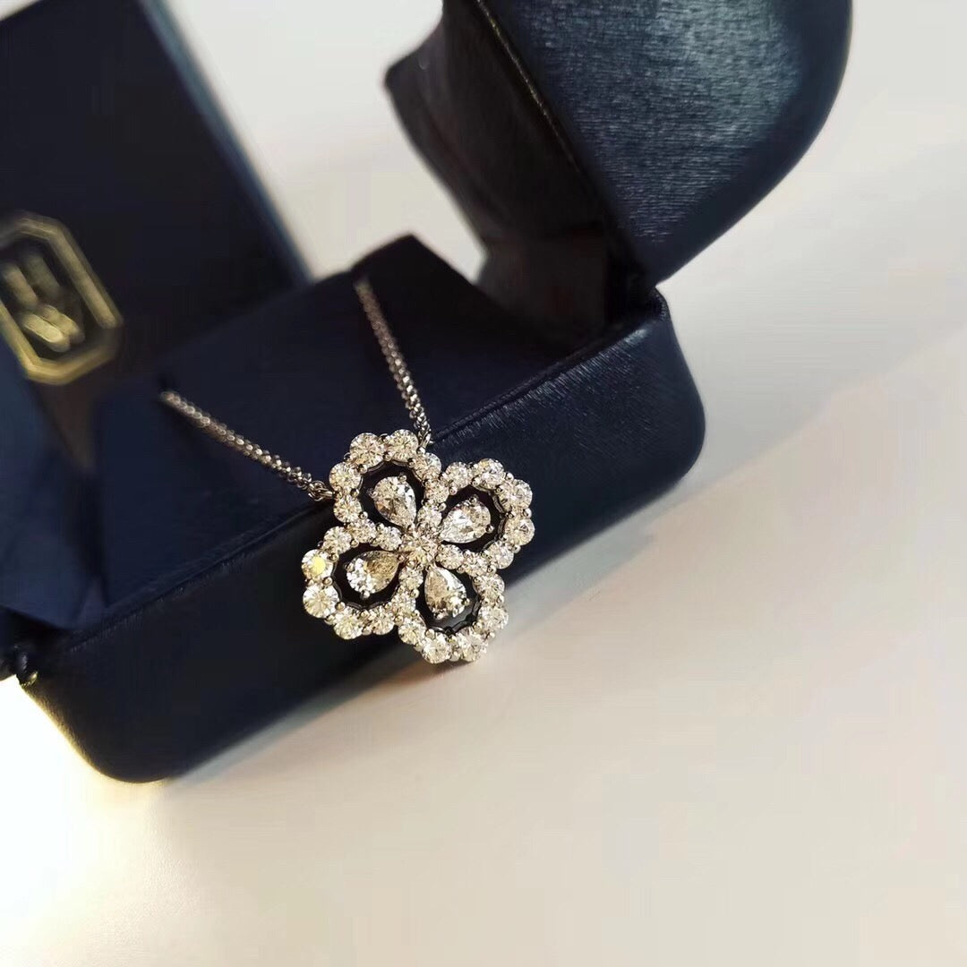 ¡®Moco¡¯LOOP NECKLACE FULL MOTIF DIAMOND 16MM MULTIPLE COLORS