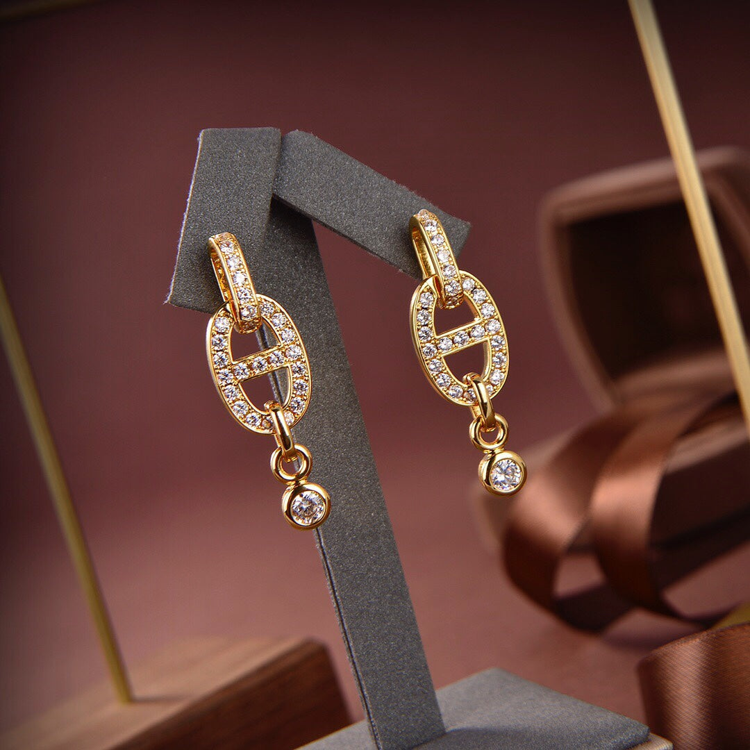 ¡®Moco¡¯HM CHAINE DIAMOND EARRINGS