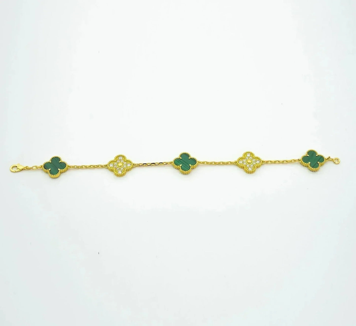 [Moco]New  CLOVER 5 MOTIF MALACHITE BRACELET COLLECTION