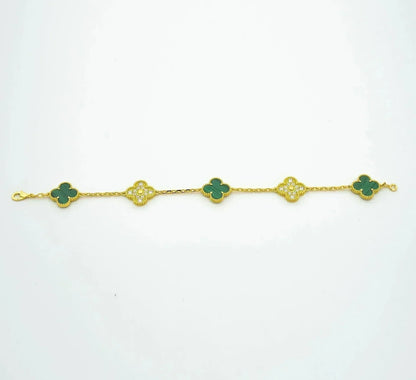 [Moco]New  CLOVER 5 MOTIF MALACHITE BRACELET COLLECTION
