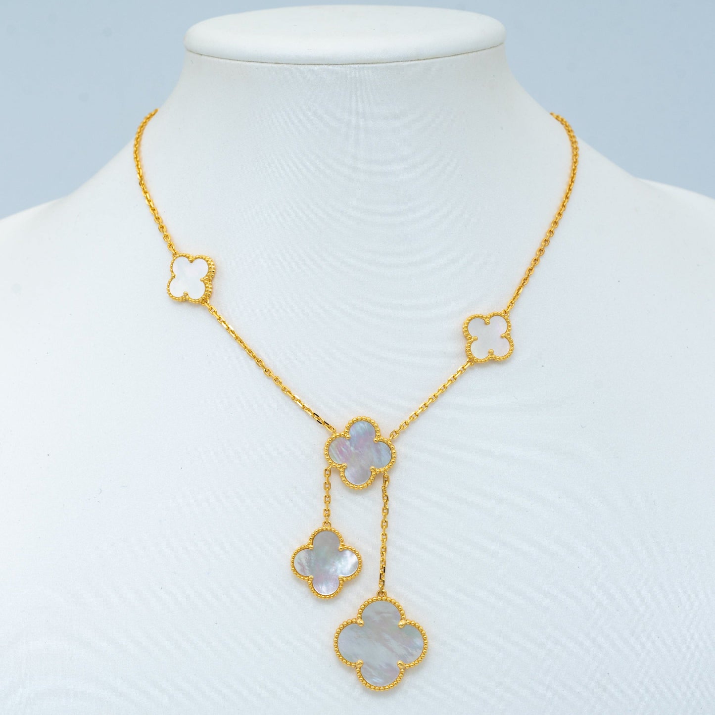 ¡®Moco¡¯CLOVER MOTHER OF PEARL NECKLACE 6 MOTIF