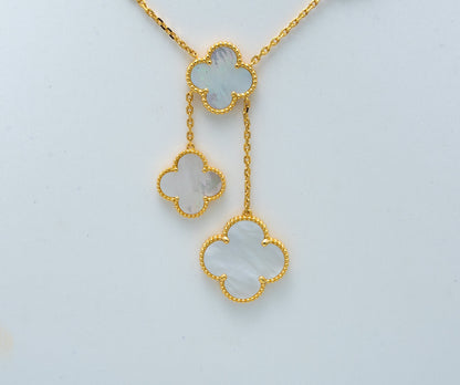 ¡®Moco¡¯CLOVER MOTHER OF PEARL NECKLACE 6 MOTIF