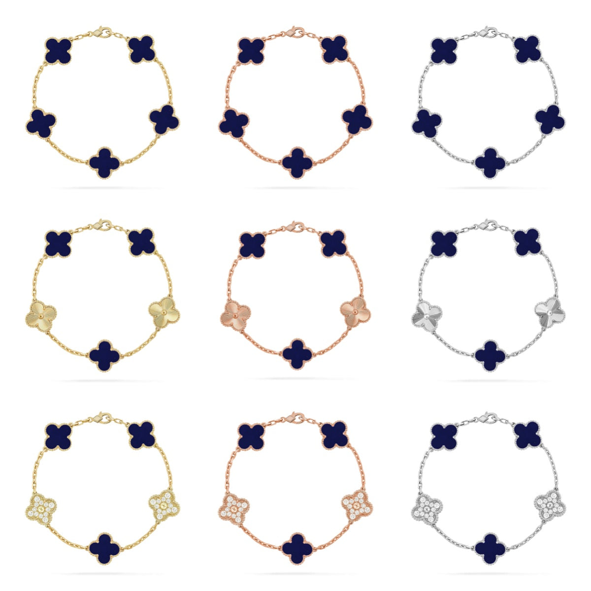 [Moco]New CLOVER 5 MOTIF LAPIS LAZULI BRACELET COLLECTION