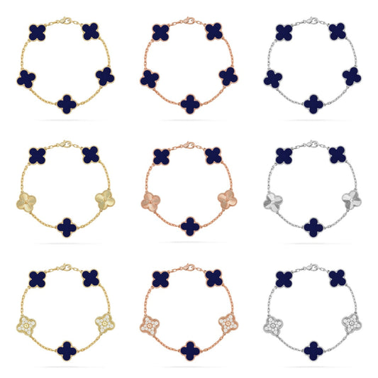 [Moco]New CLOVER 5 MOTIF LAPIS LAZULI BRACELET COLLECTION
