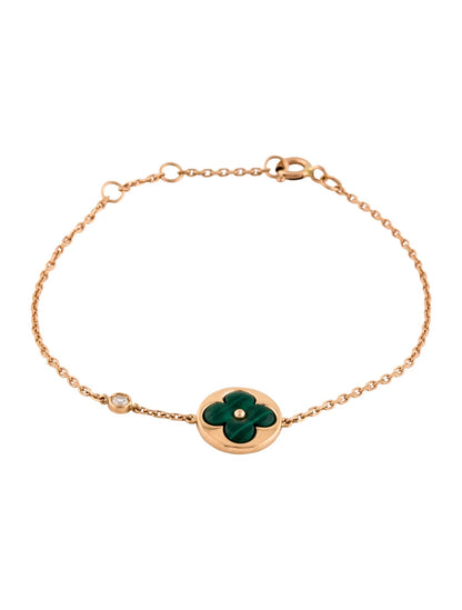 ¡®Moco¡¯SUN MALACHITE 1 DIAMOND PINK GOLD BRACELET