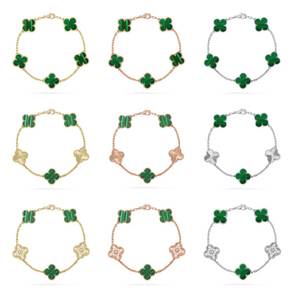 [Moco]New  CLOVER 5 MOTIF MALACHITE BRACELET COLLECTION